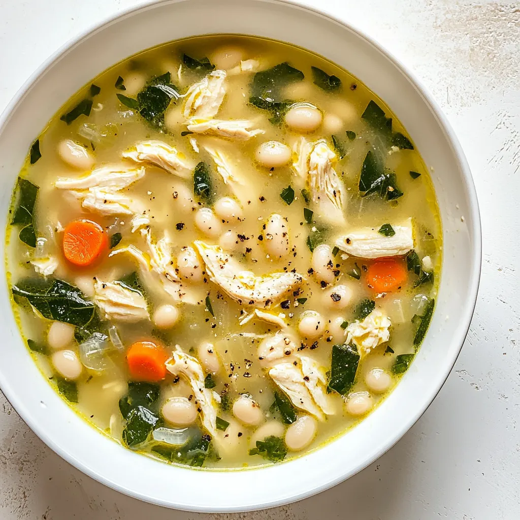 Lemon Chicken White Bean Soup