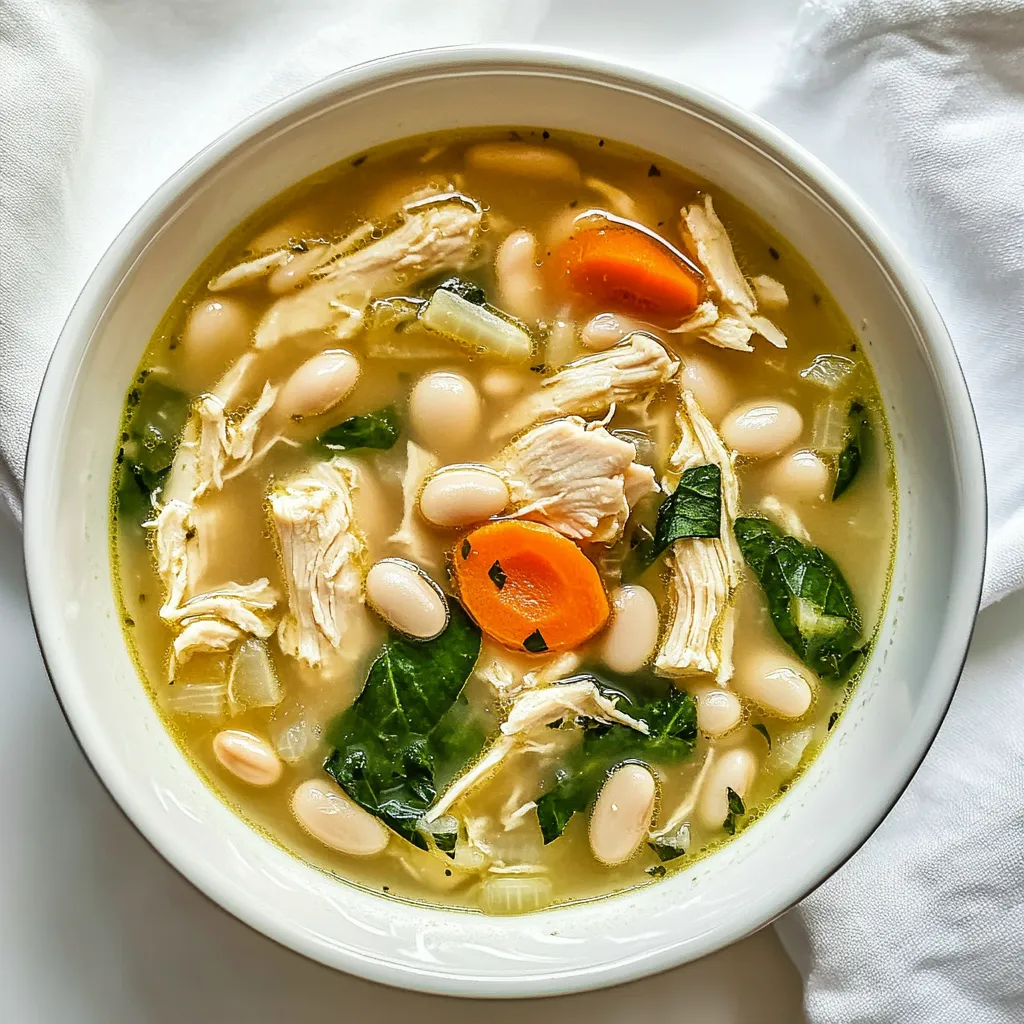 Lemon Chicken White Bean Soup