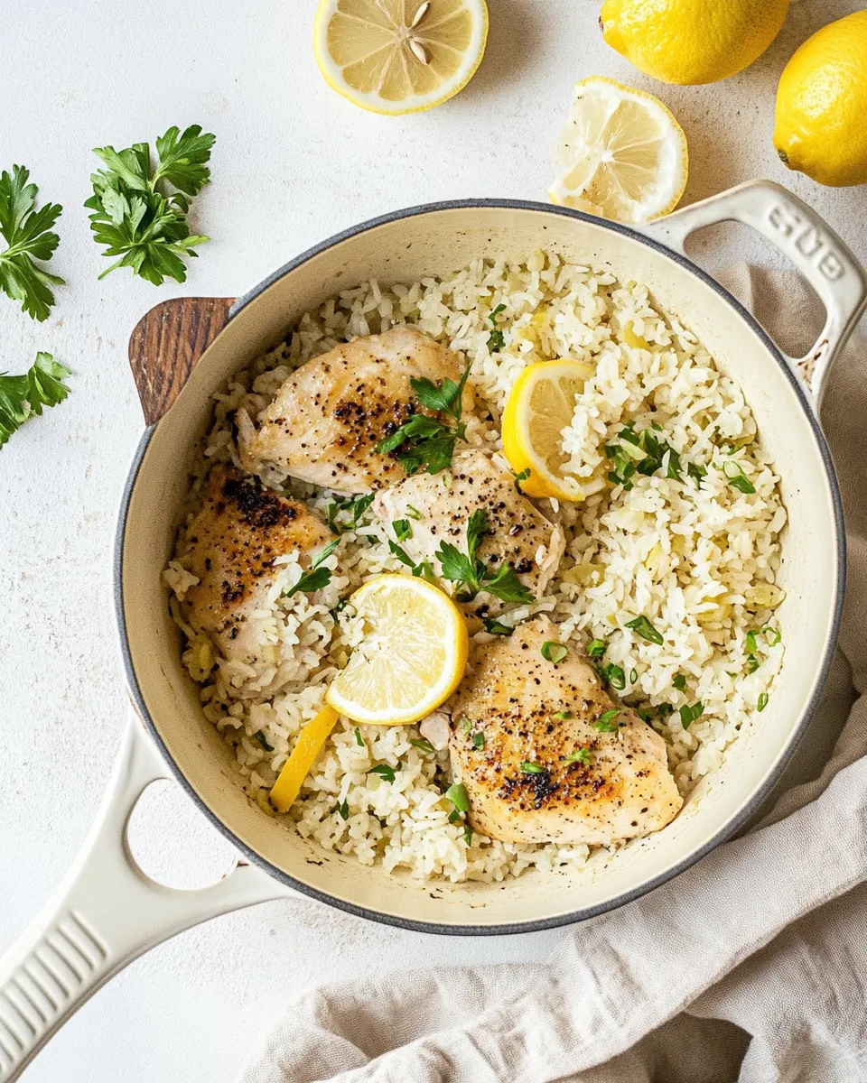 Lemon Chicken and Rice Skillet