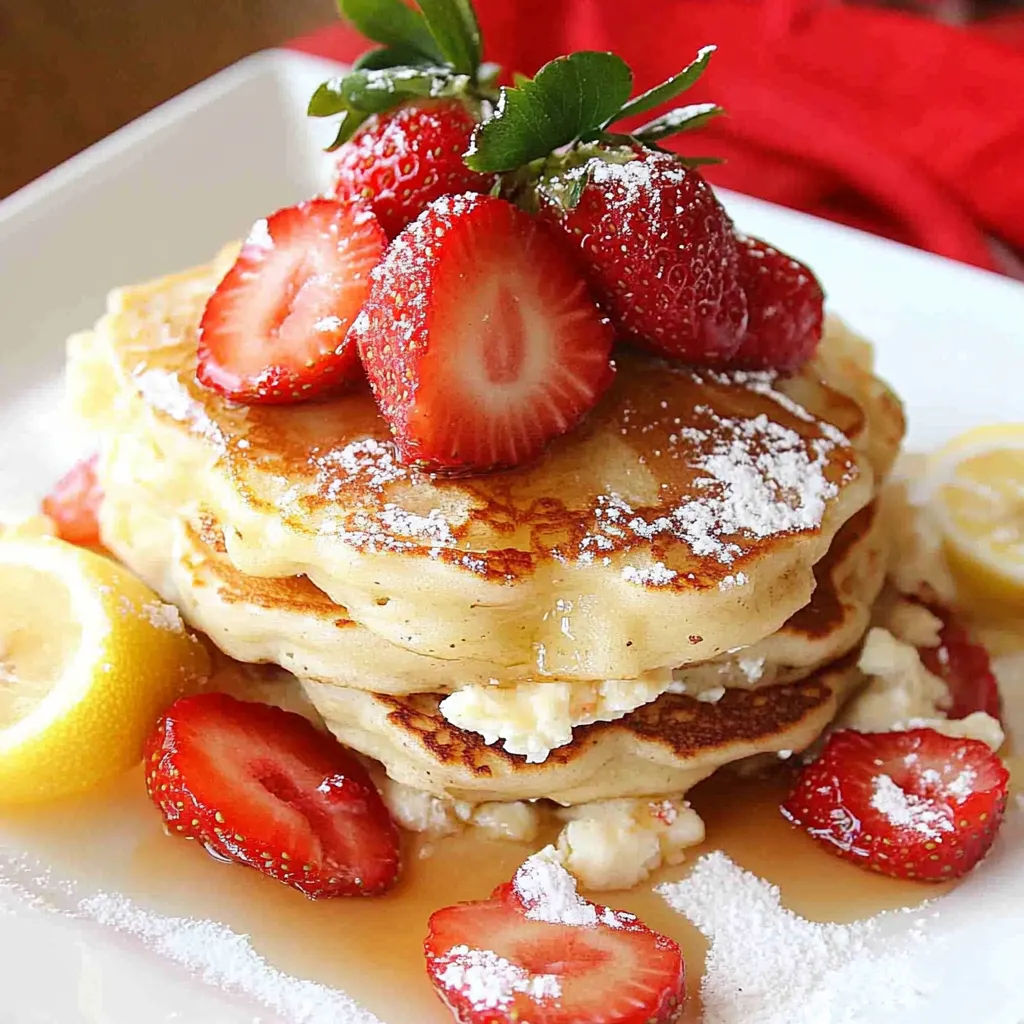 Lemon Cottage Cheese Pancakes