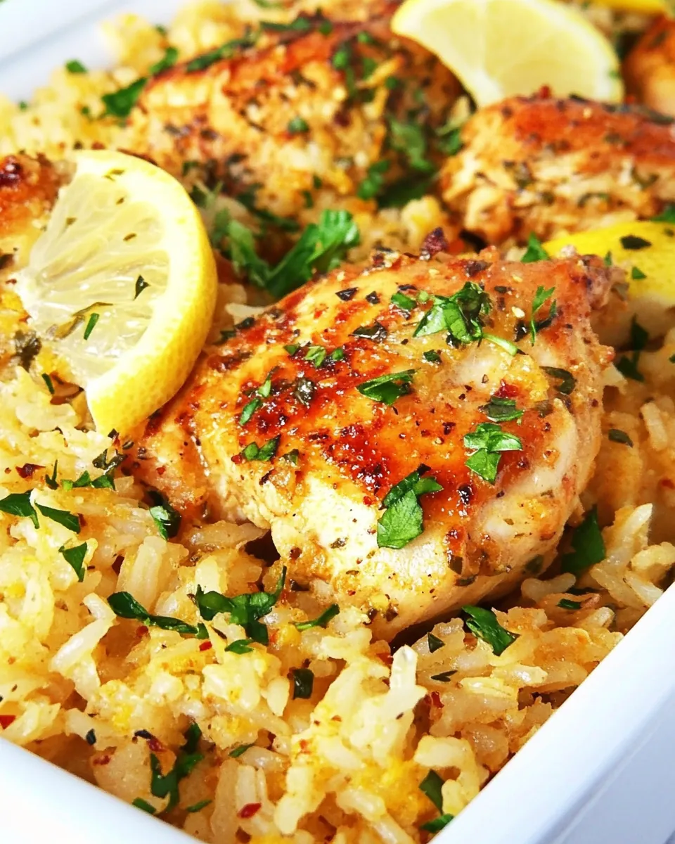 Lemon Dijon Chicken and Rice