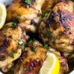 Lemon Garlic Air Fryer Boneless Chicken Thighs