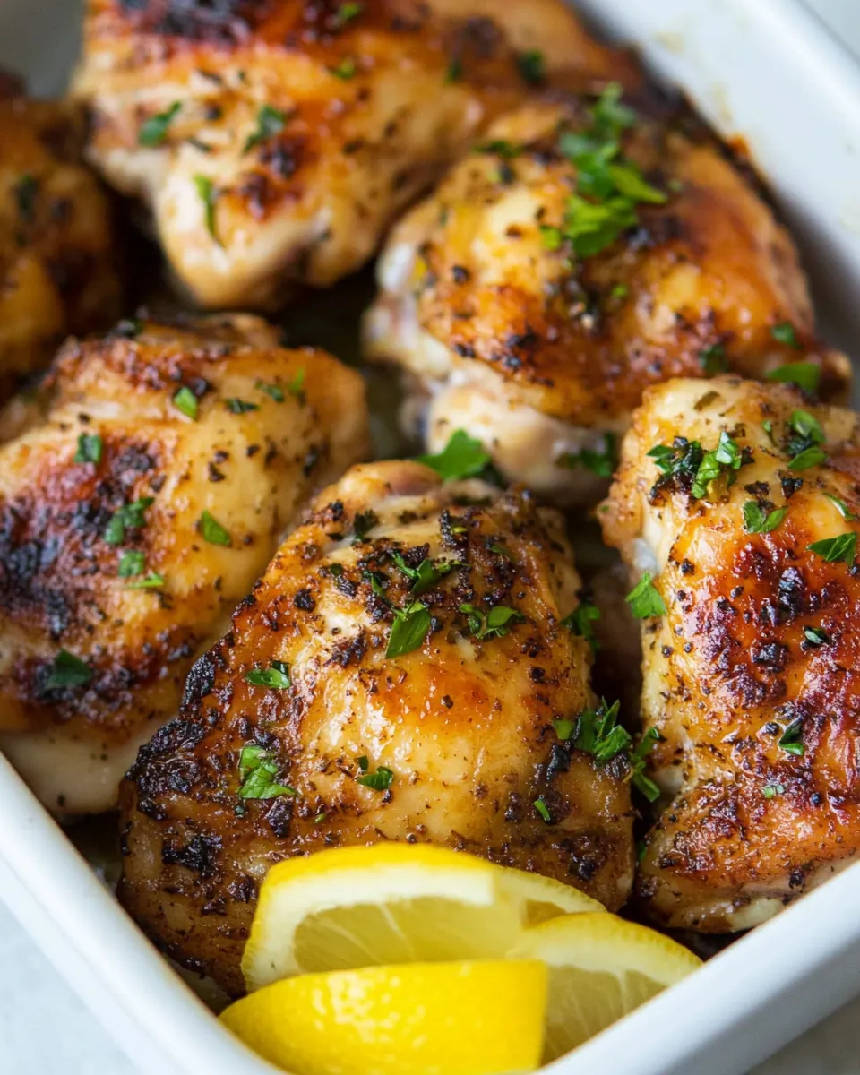 Lemon Garlic Air Fryer Boneless Chicken Thighs