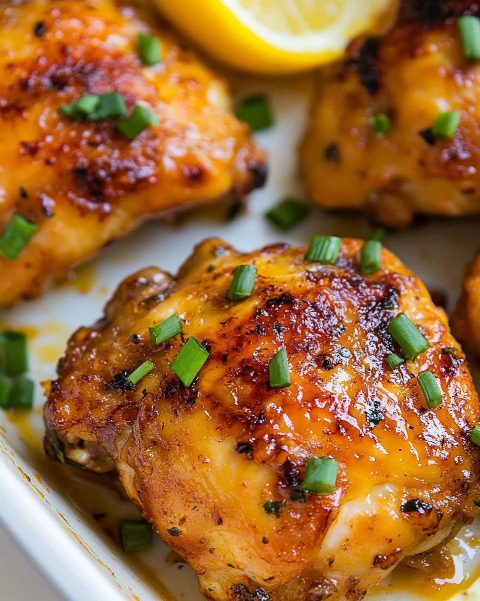 Lemon Garlic Baked Chicken Thighs
