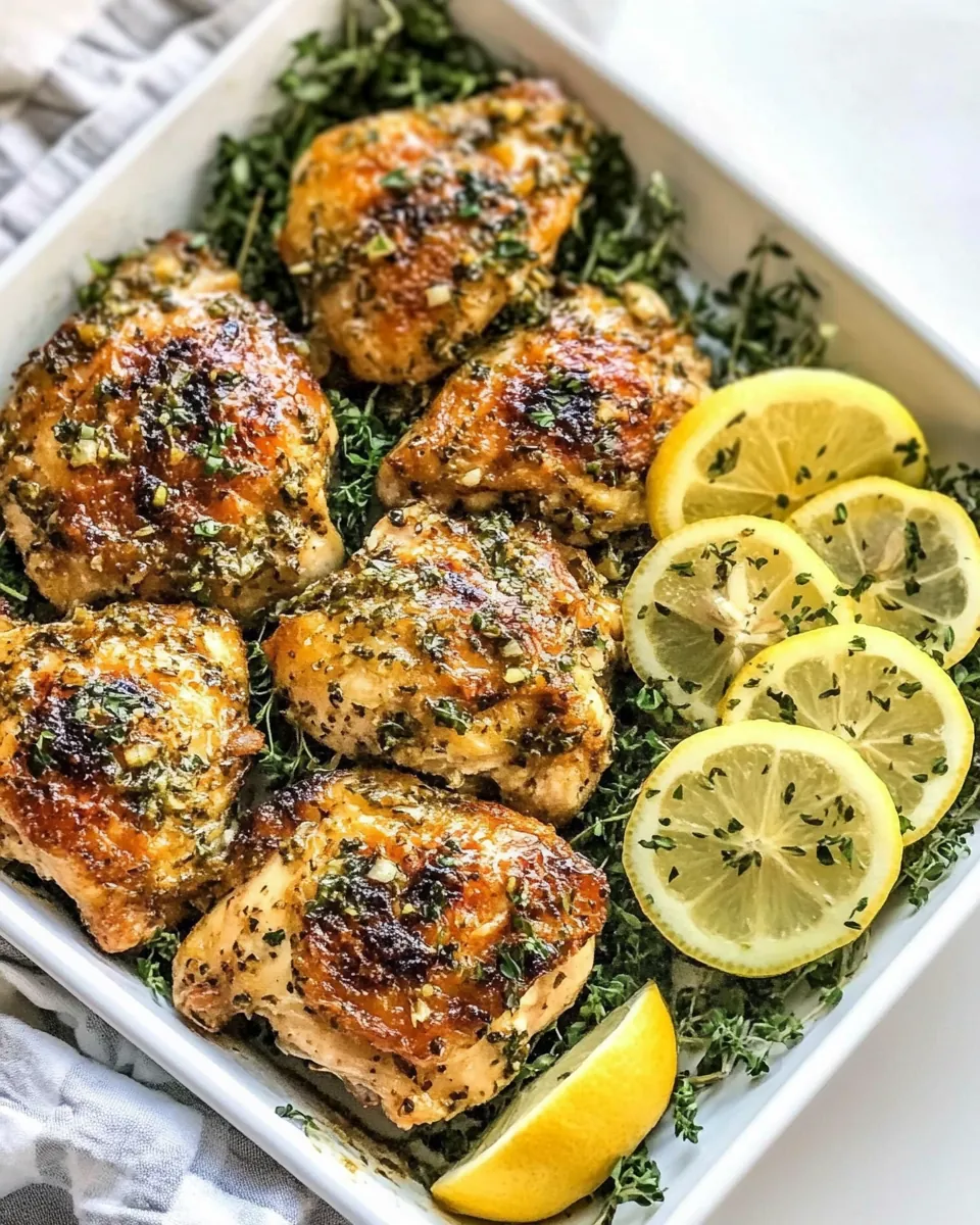 Lemon Garlic Chicken Thighs