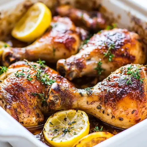 Lemon Garlic Roasted Chicken Legs