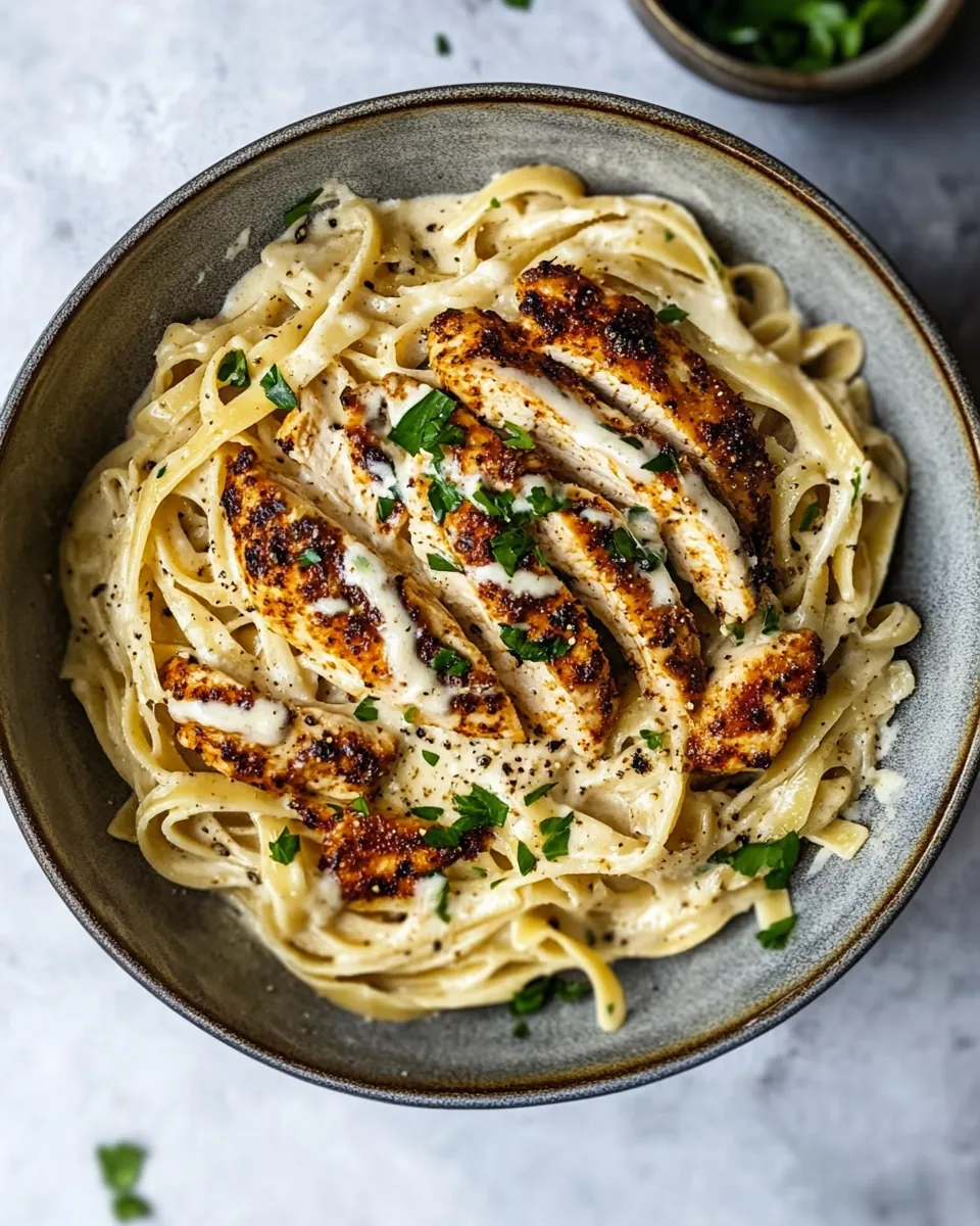 Lemon Pepper Cajun Chicken Fettuccine Alfredo