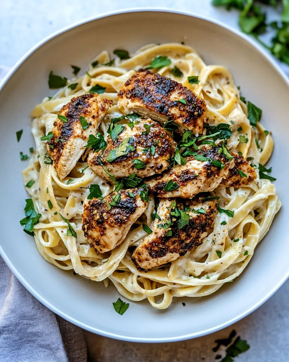 Lemon Pepper Cajun Chicken Fettuccine Alfredo