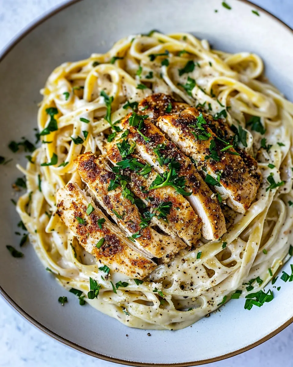 Lemon Pepper Cajun Chicken Fettuccine Alfredo