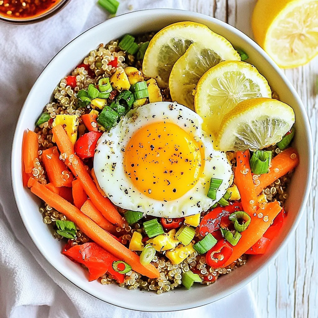 Lemon Quinoa and Egg Bowls