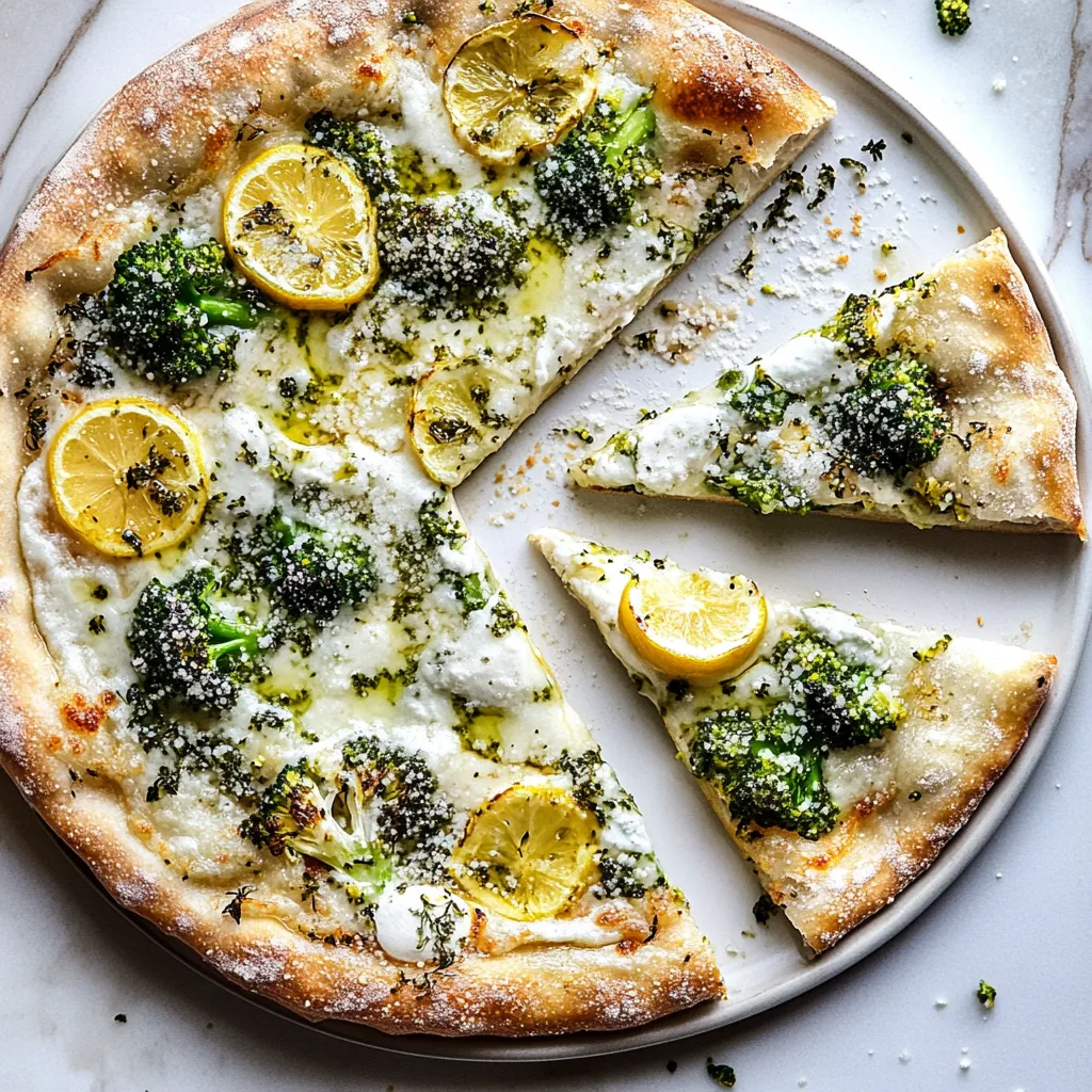 Lemon Roasted Broccoli Pizza