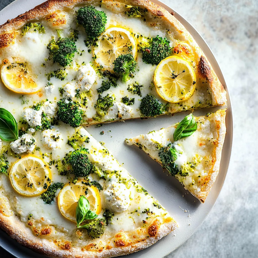 Lemon Roasted Broccoli Pizza