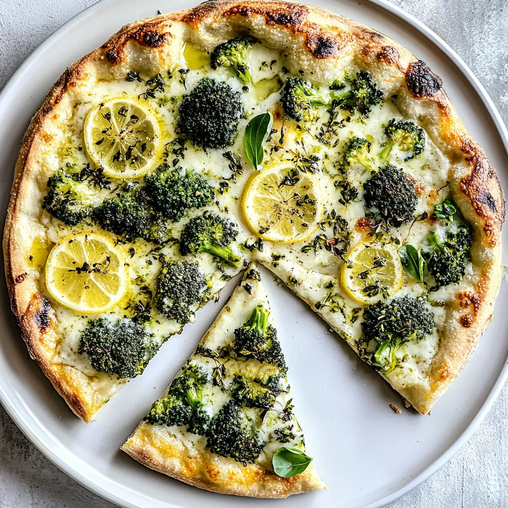 Lemon Roasted Broccoli Pizza