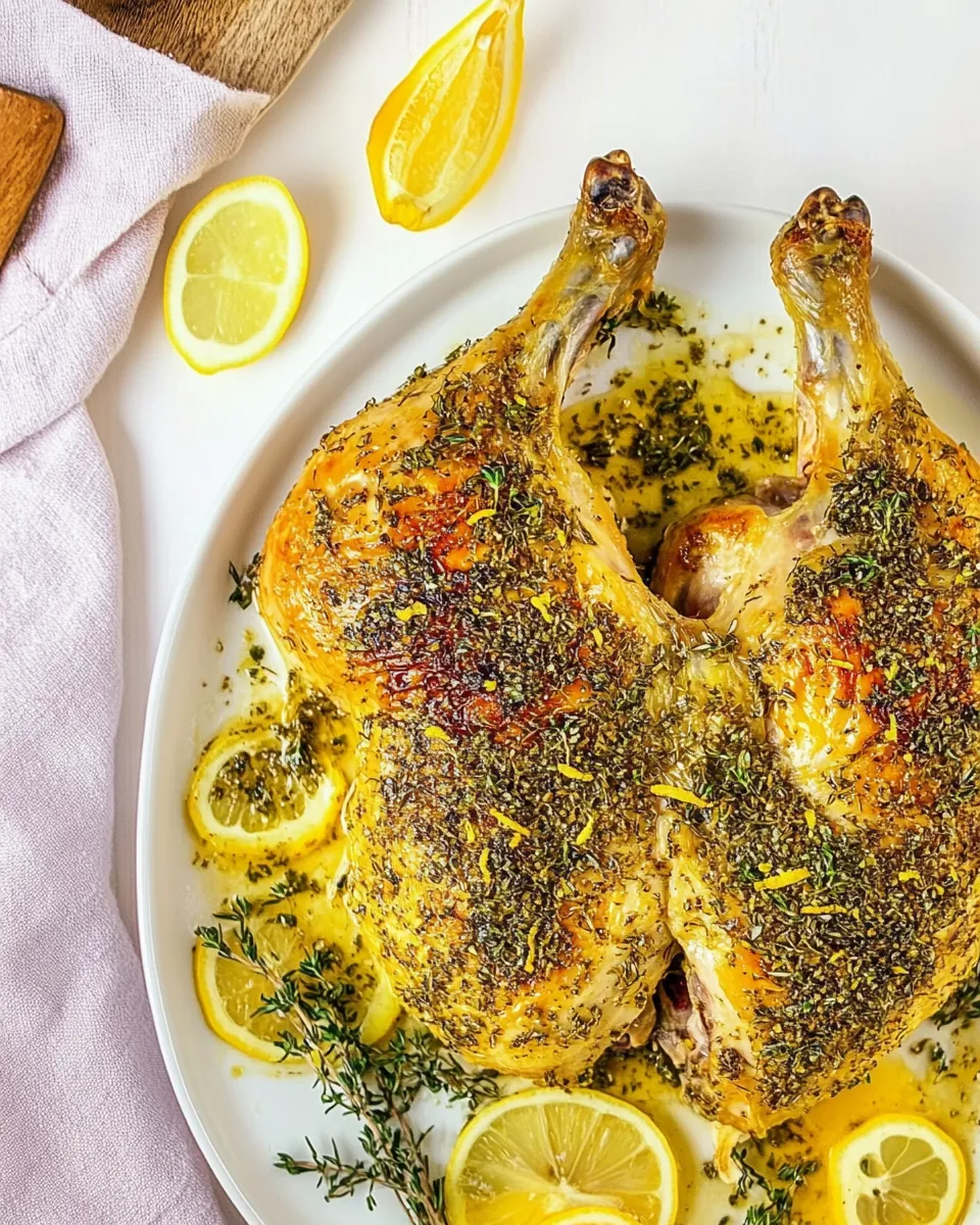 Lemon Spatchcock Chicken