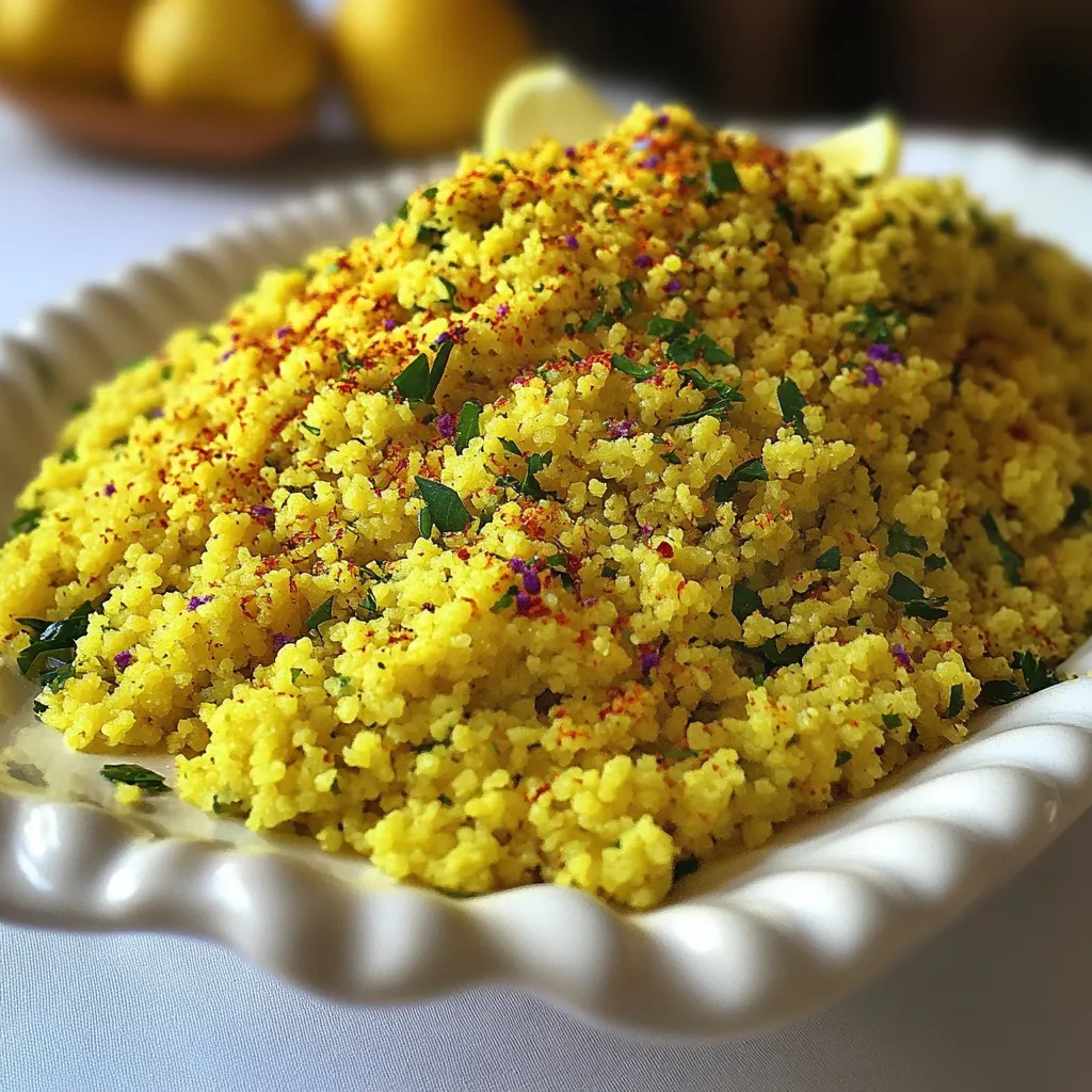 Lemony Saffron Couscous