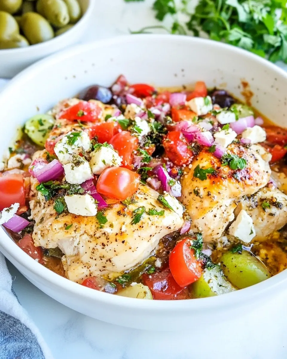 Loaded Baked Greek Chicken