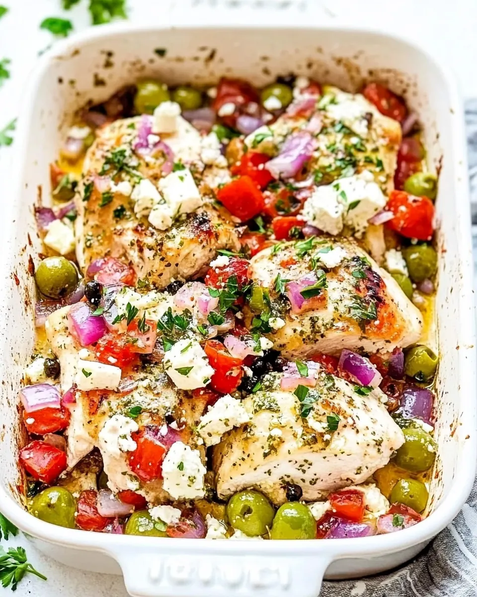 Loaded Baked Greek Chicken