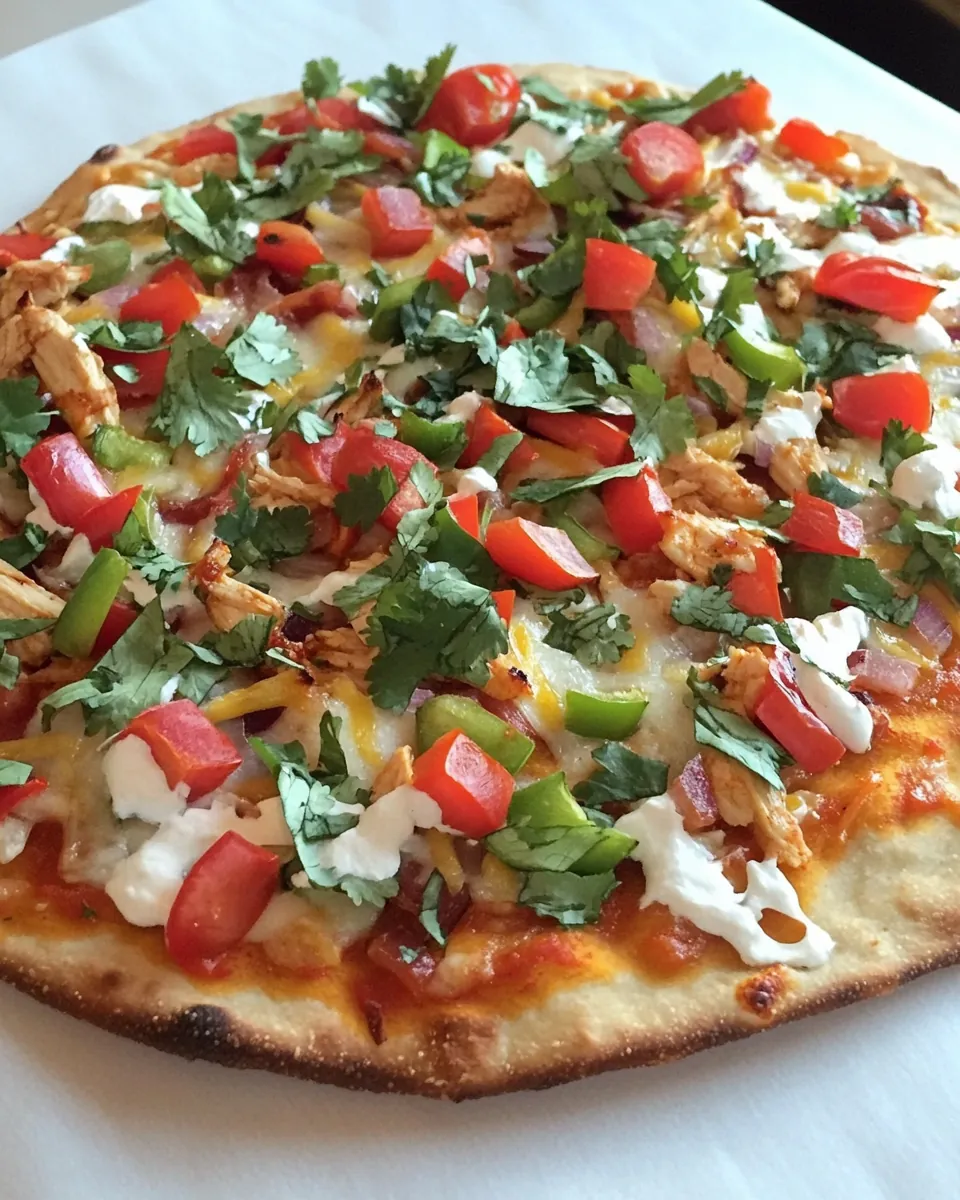 Loaded Chicken Fajita Pizza