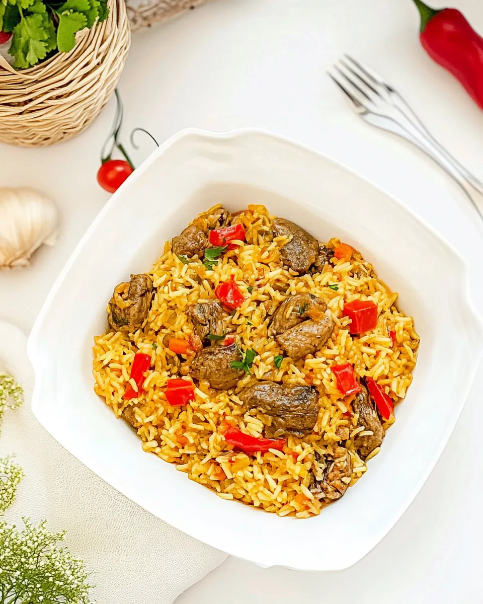 Locrio de Molleja de Pollo