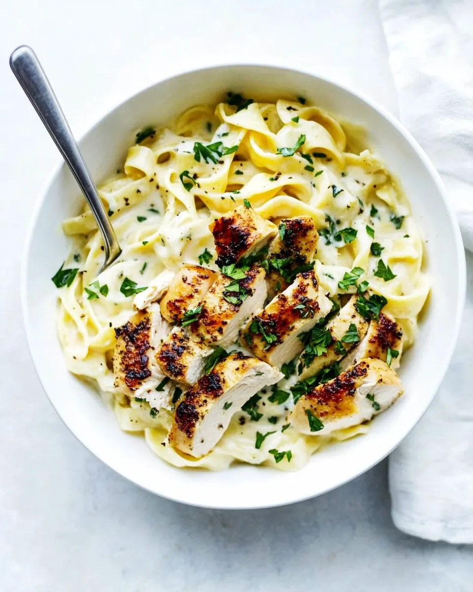Low Calorie Chicken Alfredo