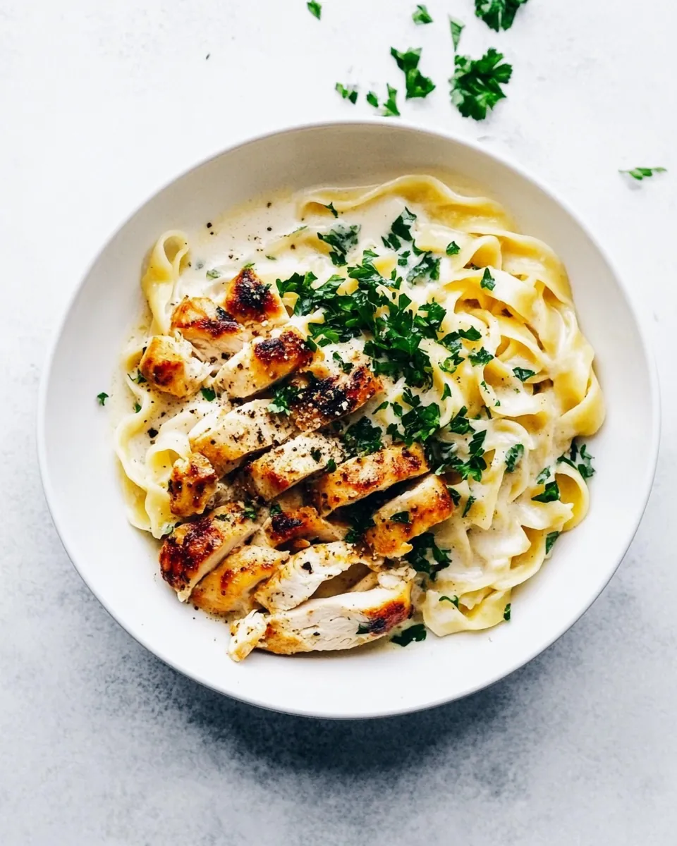 Low Calorie Chicken Alfredo