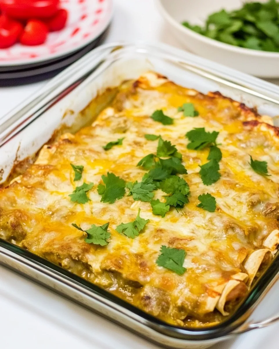Low Carb Green Chile Chicken Enchiladas