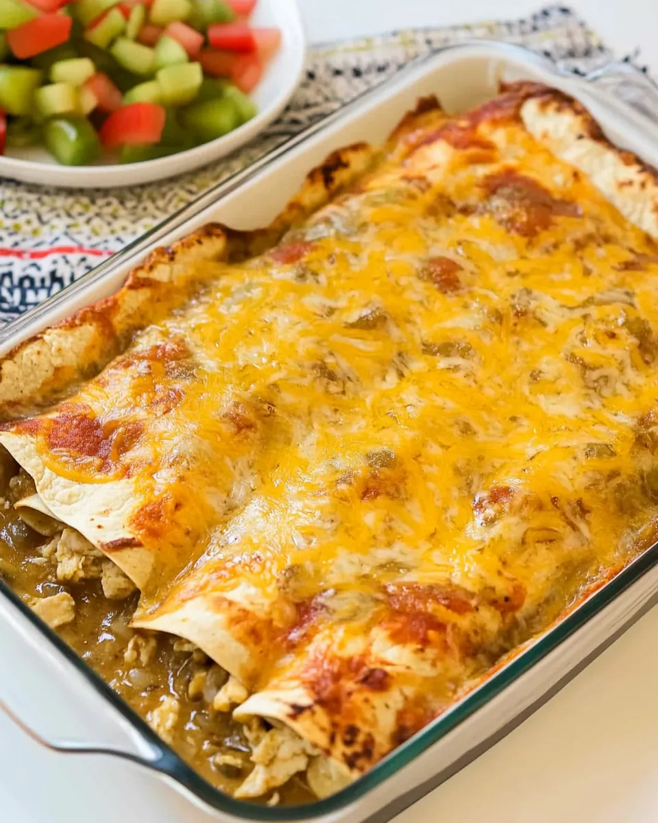 Low Carb Green Chile Chicken Enchiladas