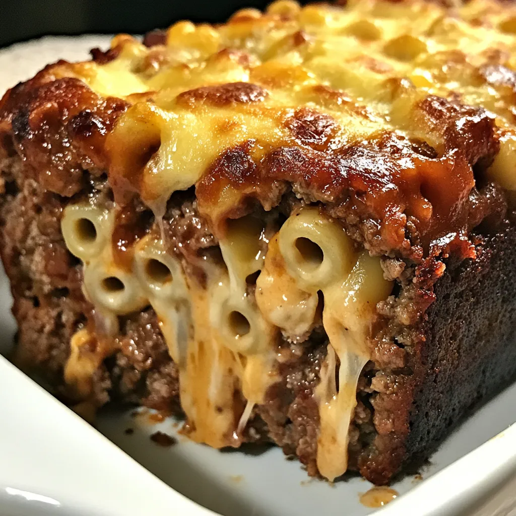 Macaroni Cheese Stuffed Meatloaf