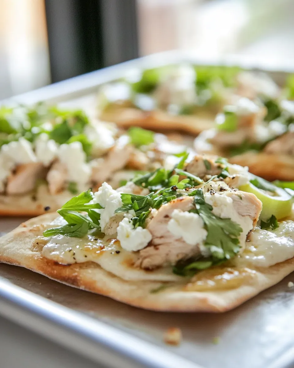 Blue Cheese Chicken Flatbreads