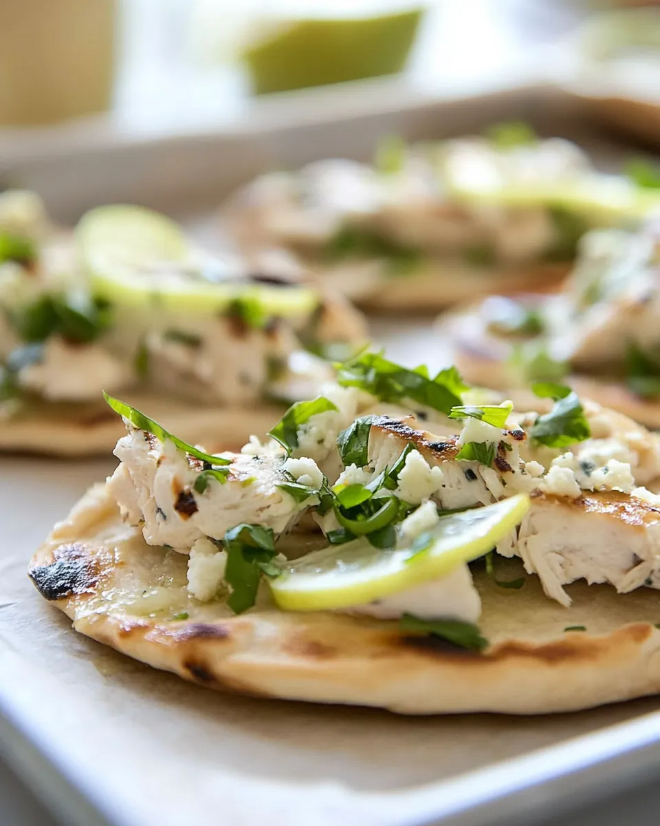 Blue Cheese Chicken Flatbreads