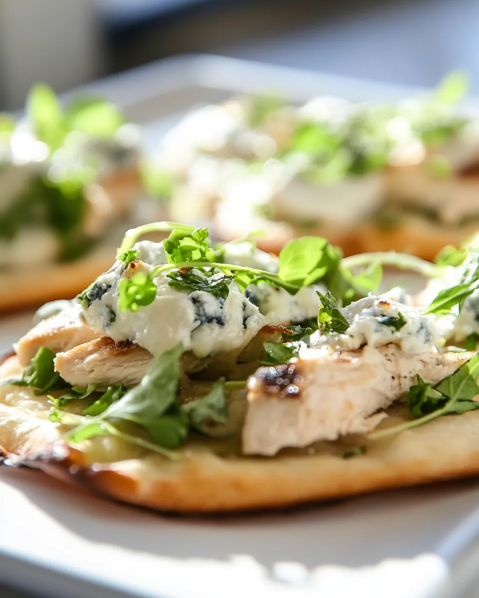 Blue Cheese Chicken Flatbreads
