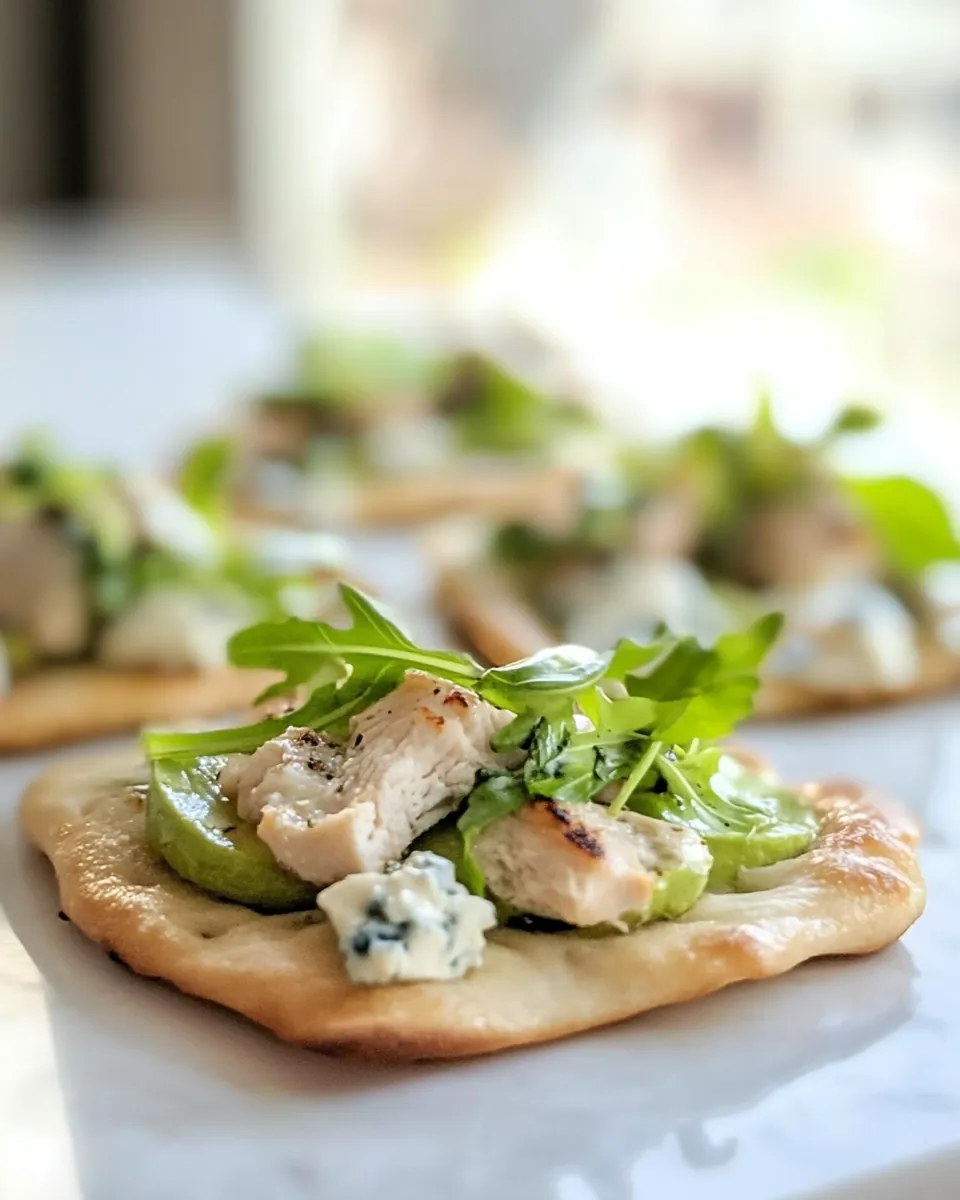 Blue Cheese Chicken Flatbreads