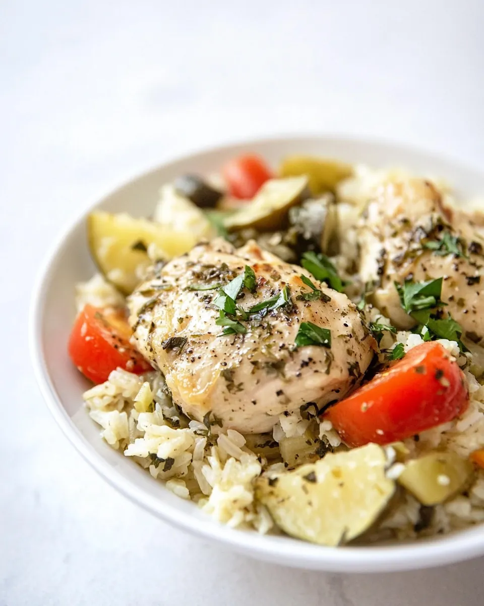 Macro Friendly Greek Chicken and Rice