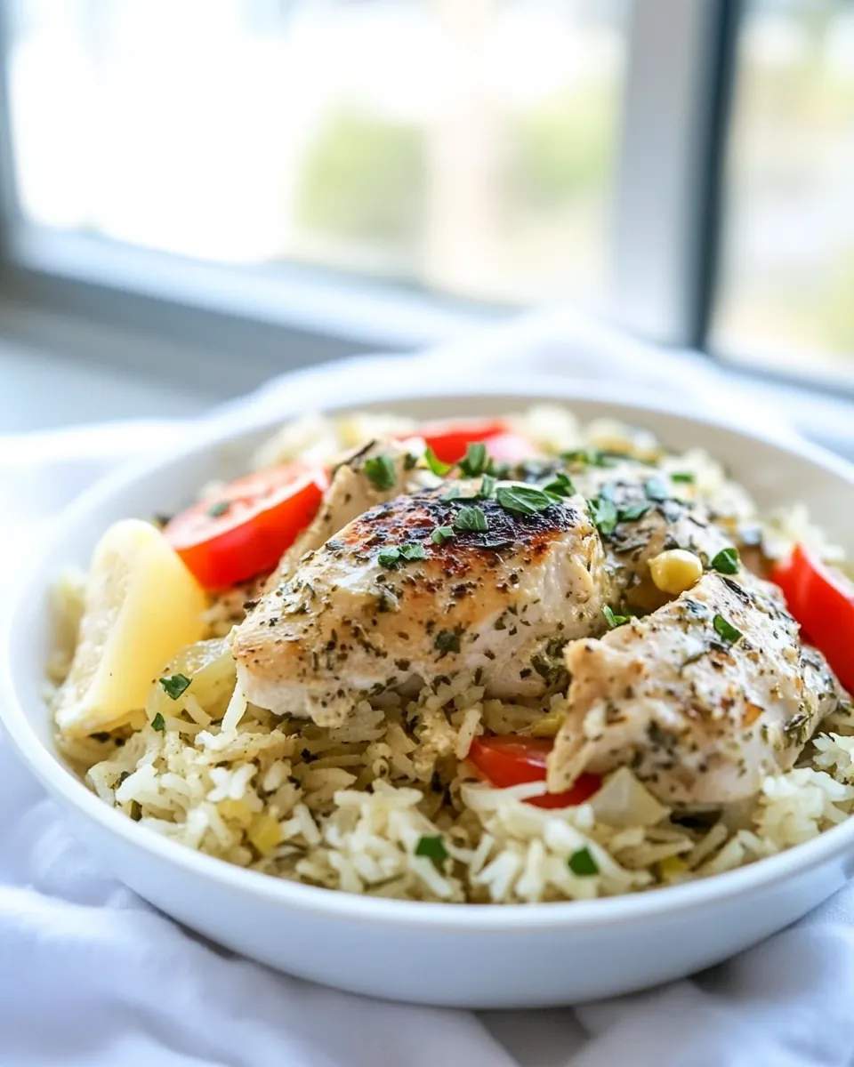Macro Friendly Greek Chicken and Rice