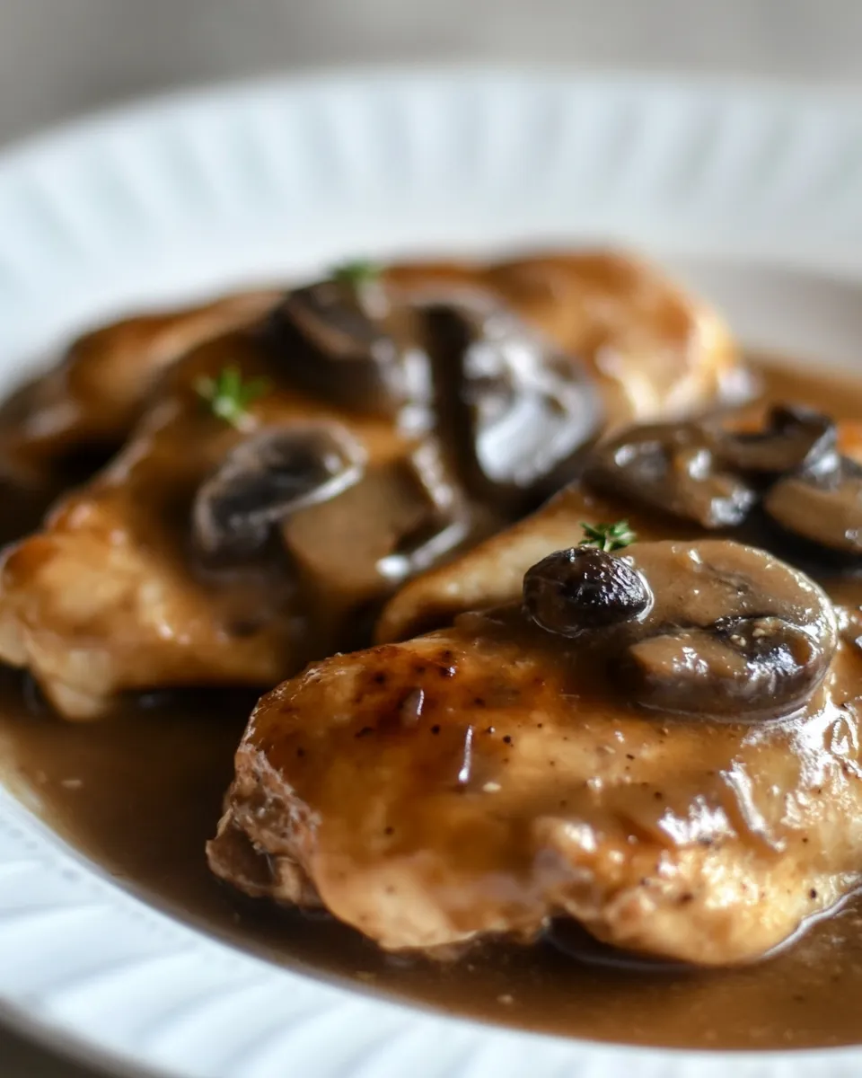 Macro Friendly Marsala Chicken