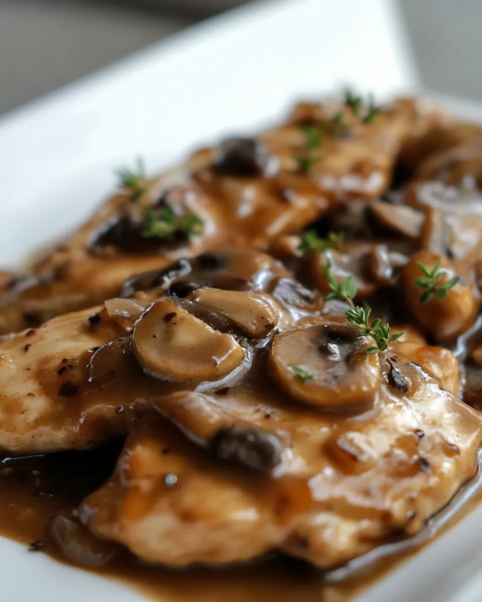 Macro Friendly Marsala Chicken