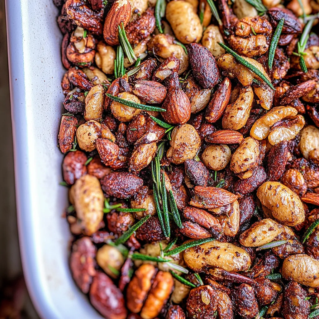 Maple Rosemary Roasted Nuts