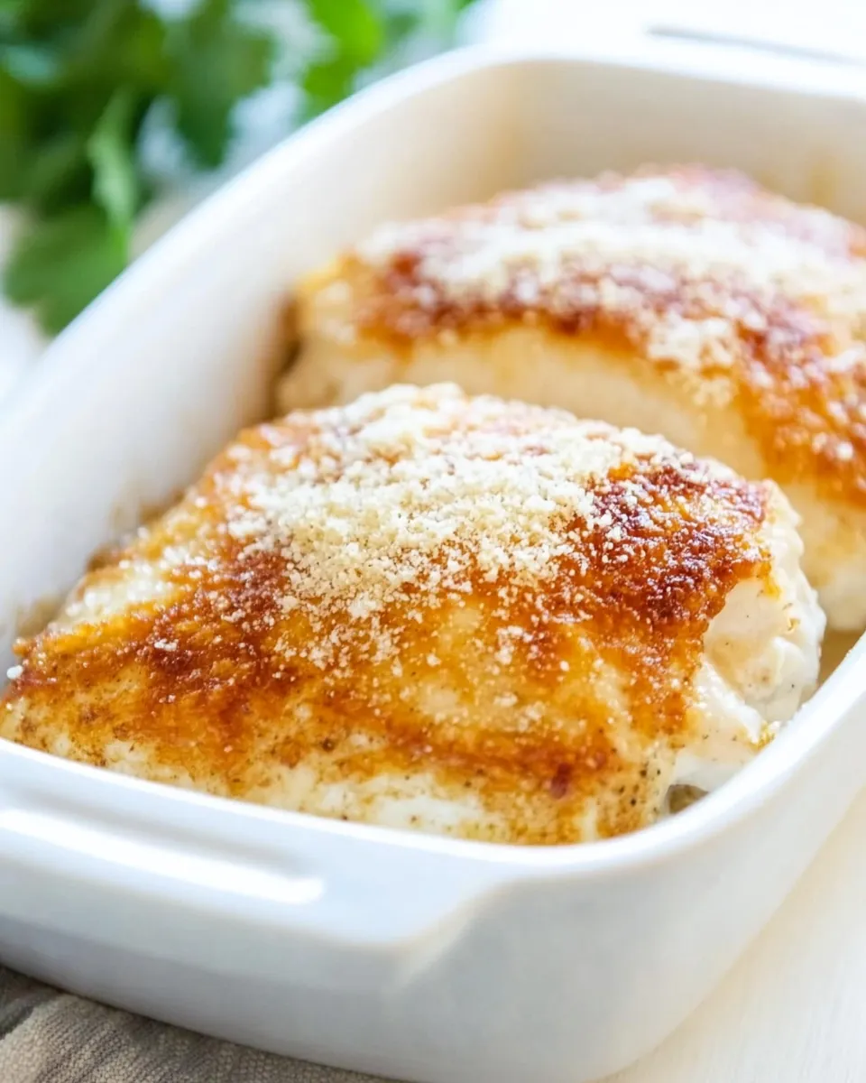Mayo Parmesan Chicken Bake