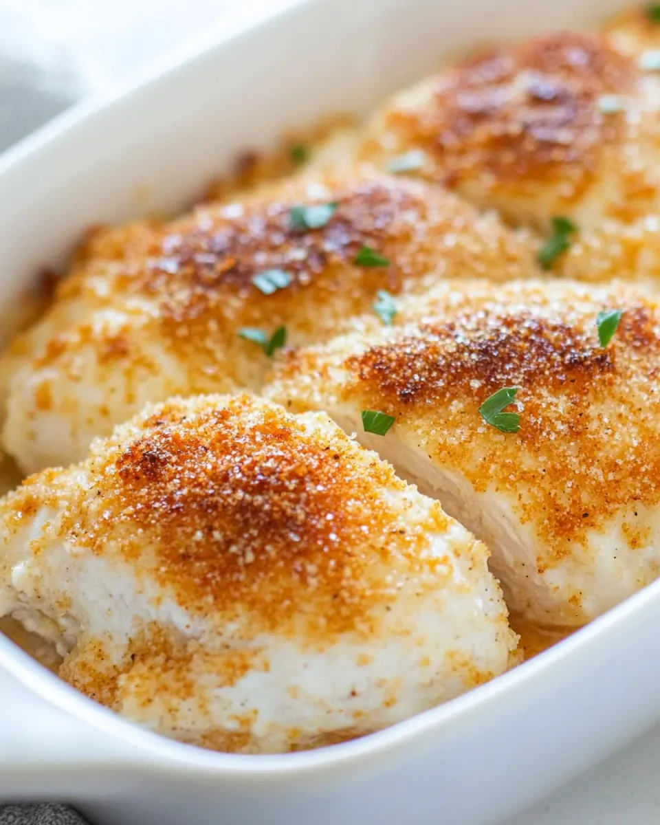 Mayo Parmesan Chicken Bake
