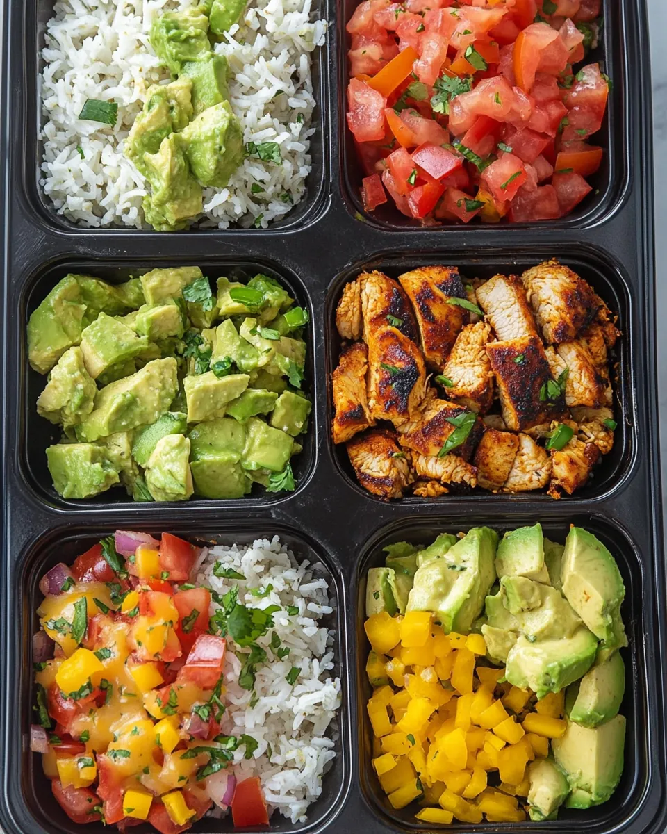 Meal Prep Chicken Burrito Bowls