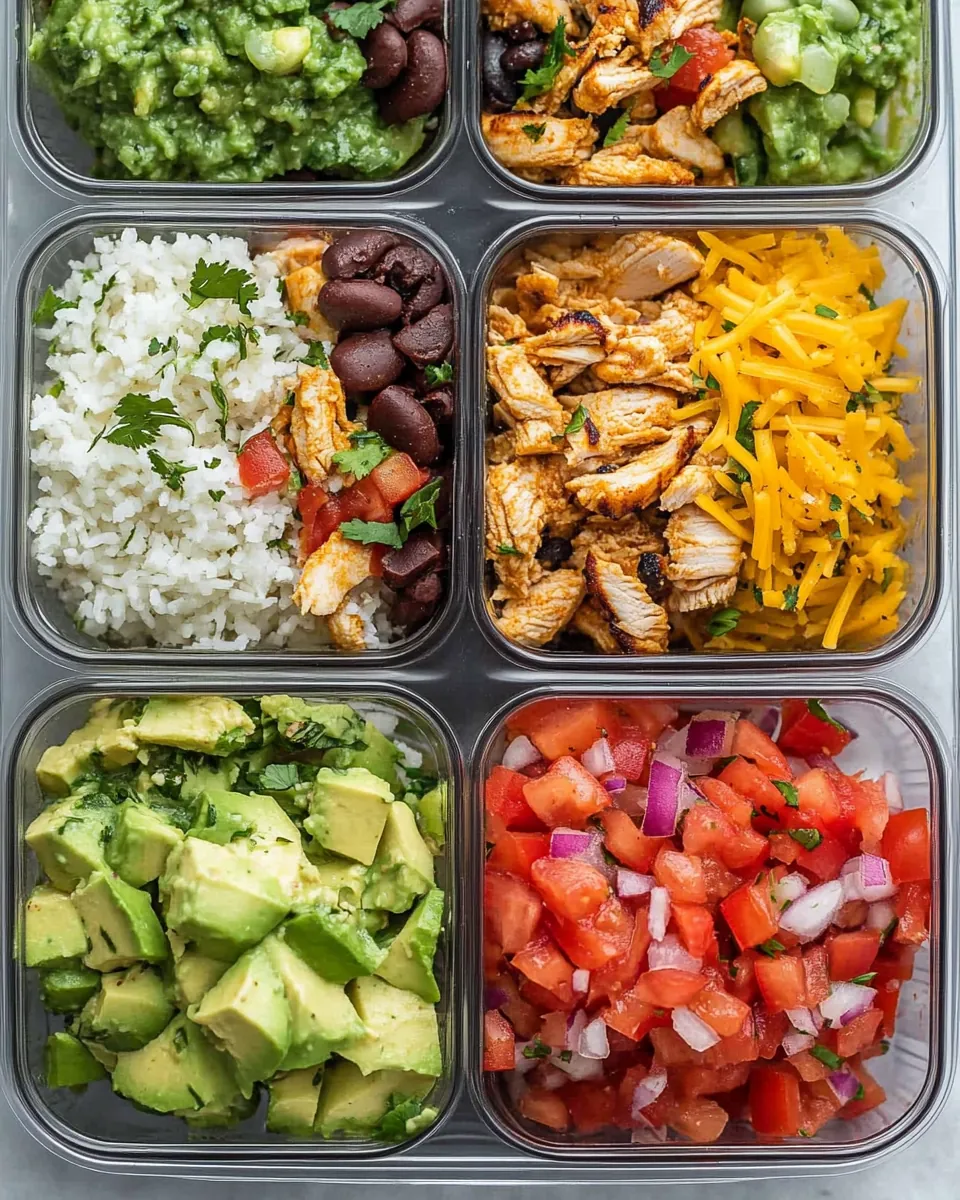 Meal Prep Chicken Burrito Bowls