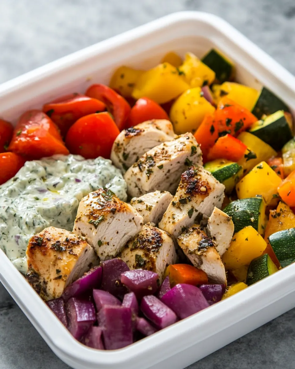 Meal Prep Greek Chicken and Veggies