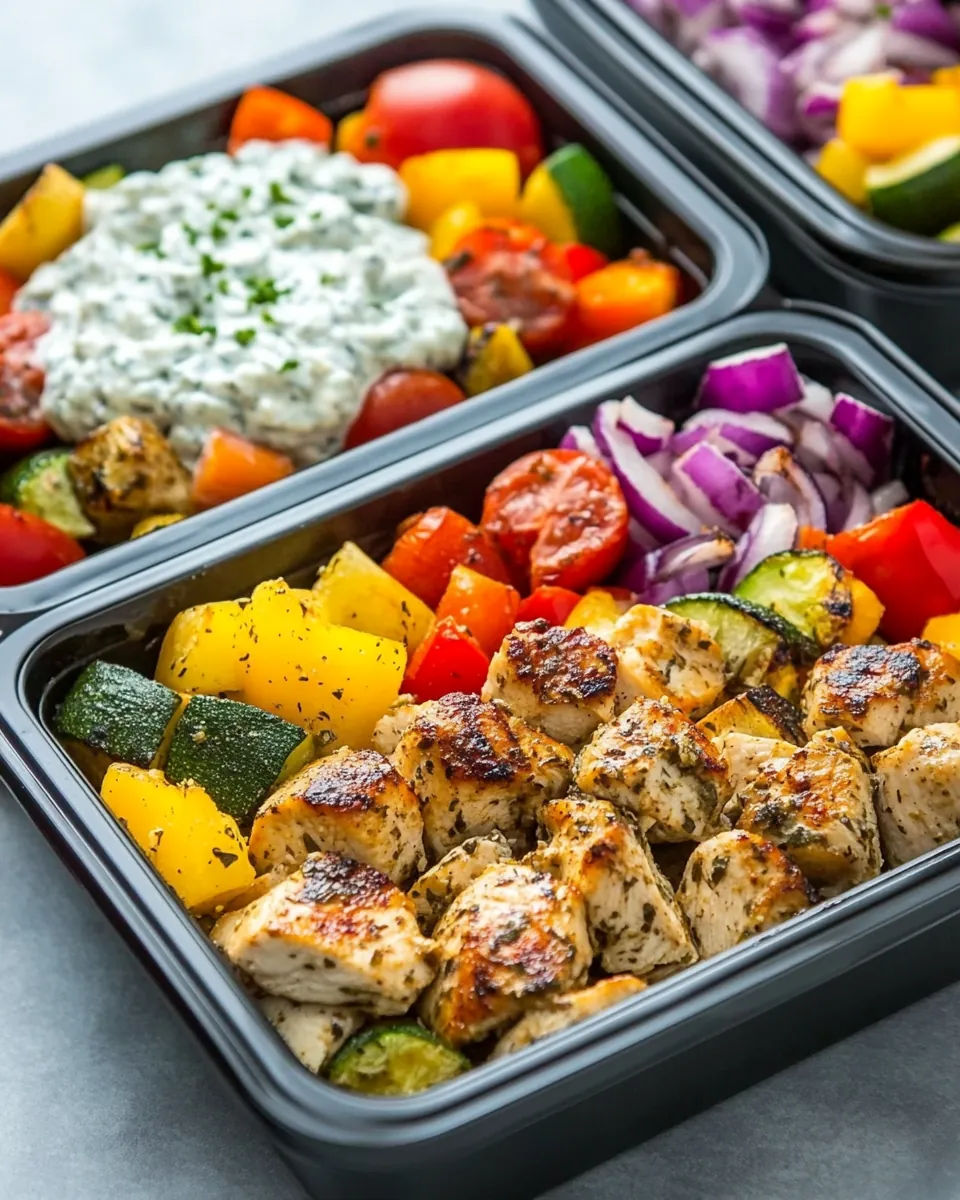 Meal Prep Greek Chicken and Veggies