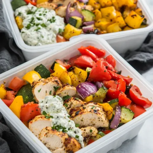 Meal Prep Greek Chicken and Veggies
