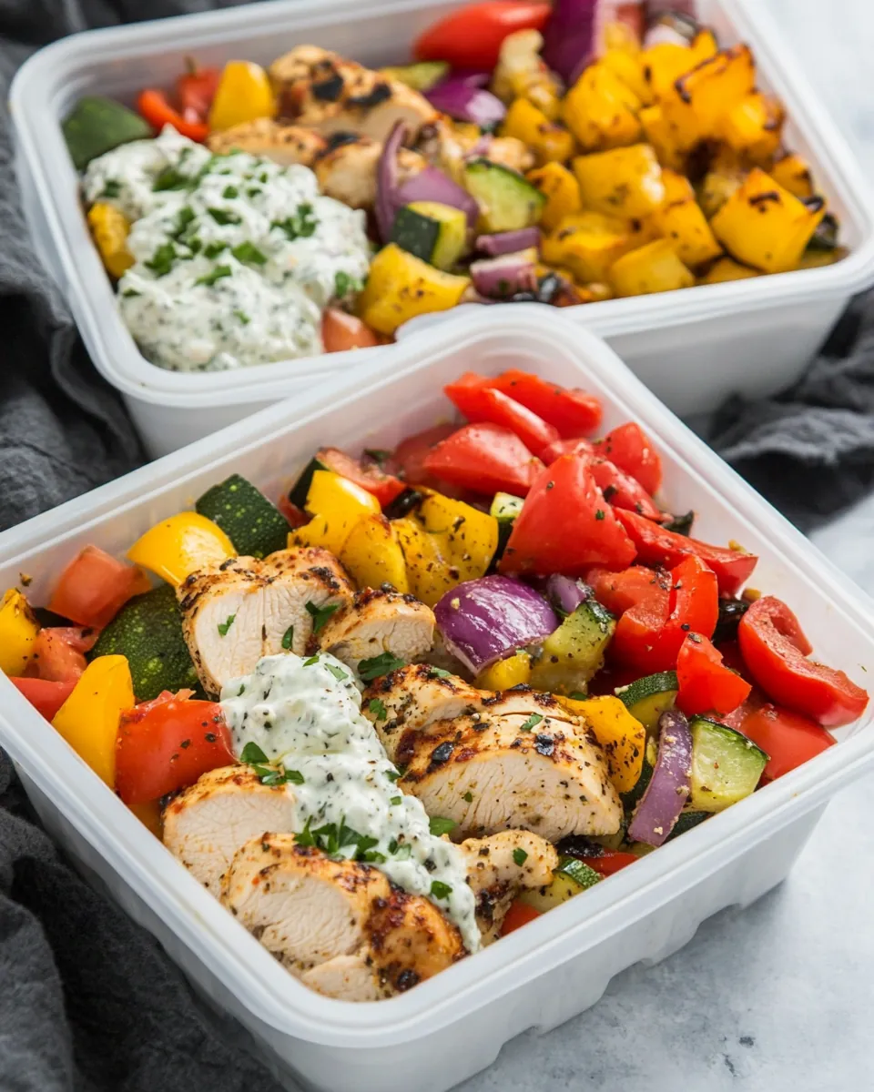 Meal Prep Greek Chicken and Veggies