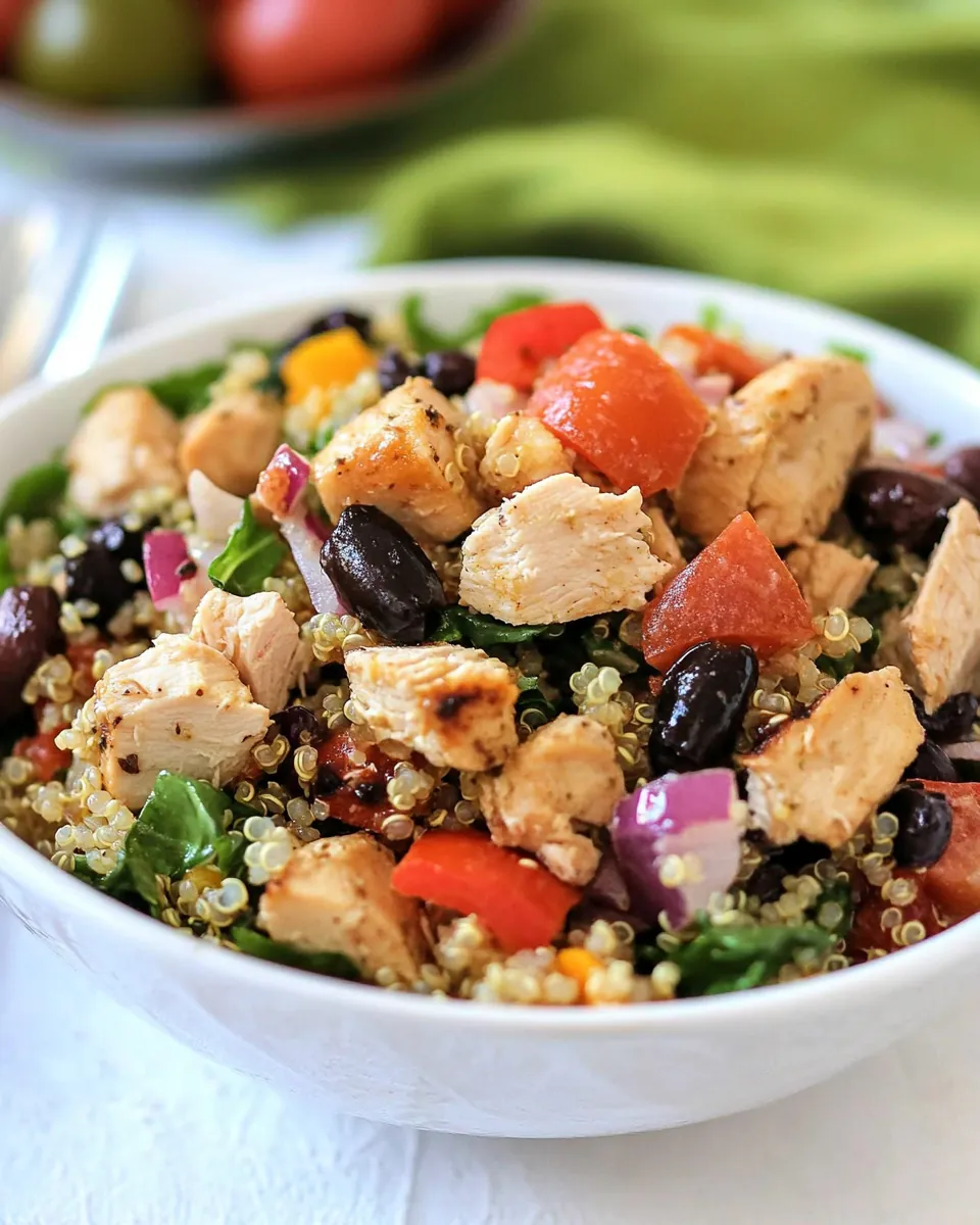 Mediterranean Chicken Quinoa Salad
