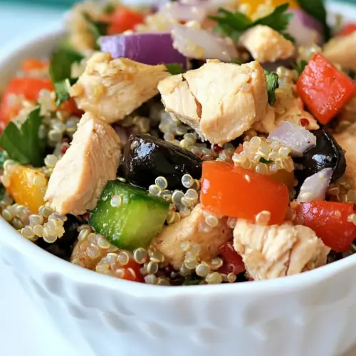 Mediterranean Chicken Quinoa Salad