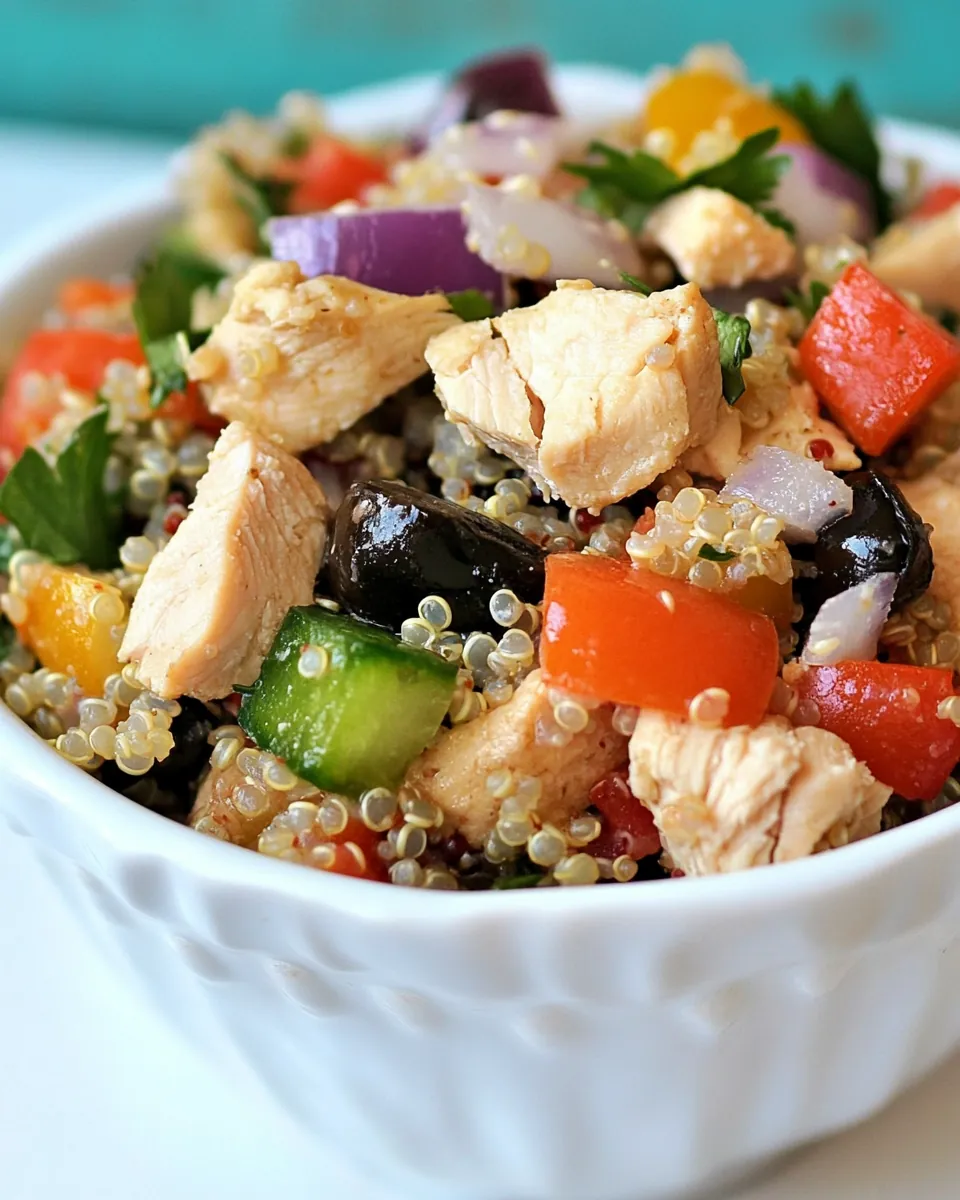 Mediterranean Chicken Quinoa Salad