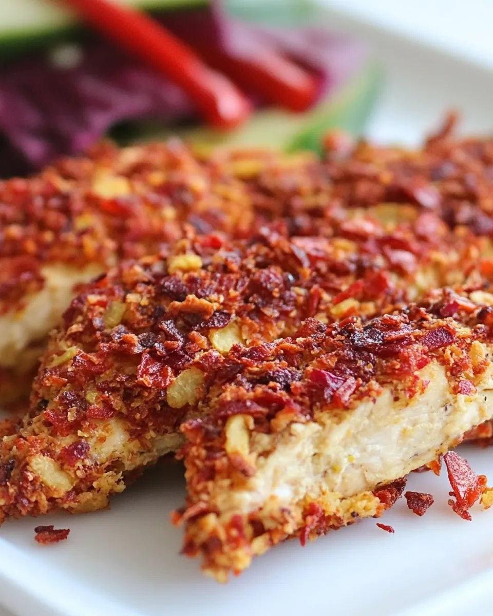Mediterranean Vegetable Chip Crusted Chicken
