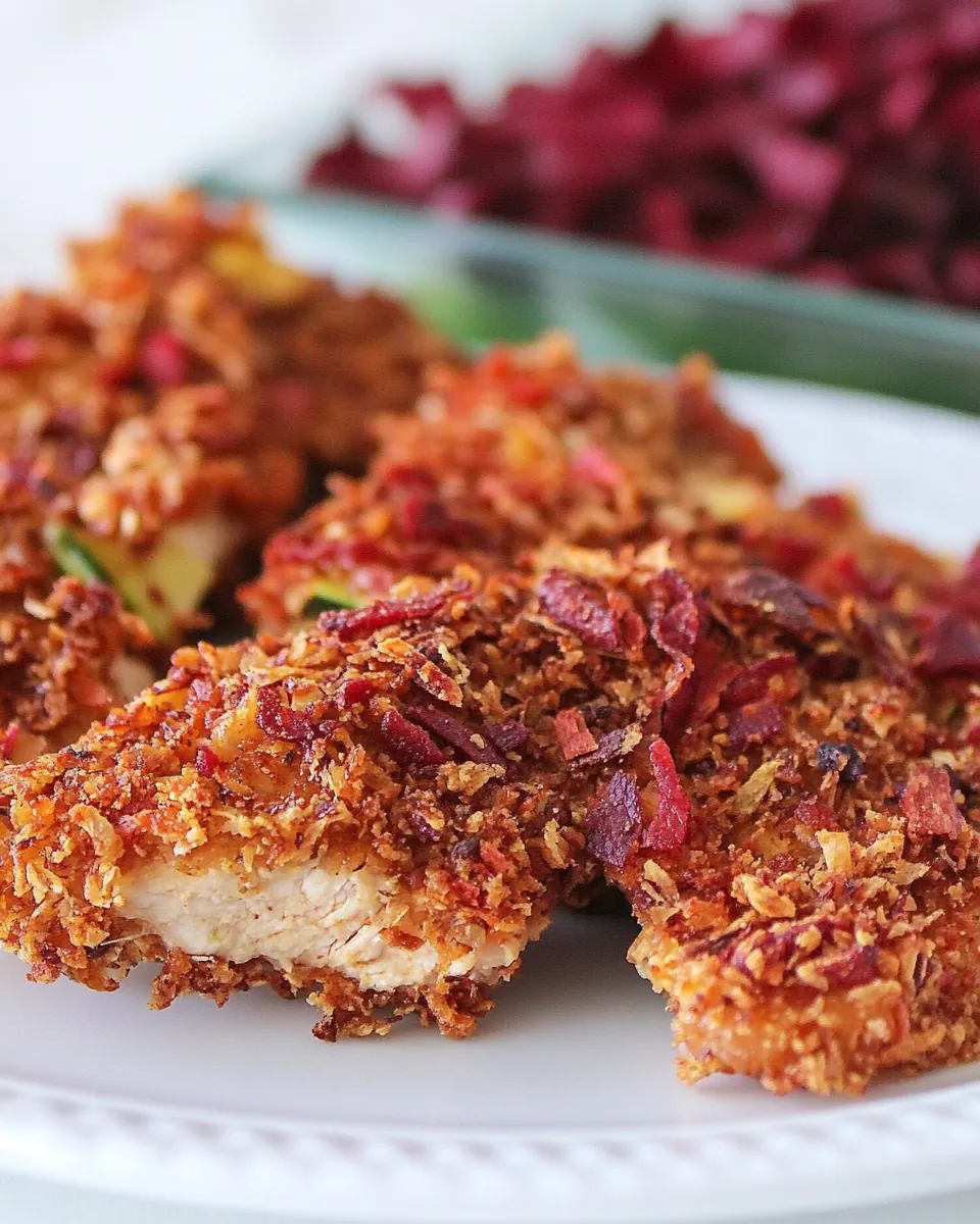Mediterranean Vegetable Chip Crusted Chicken
